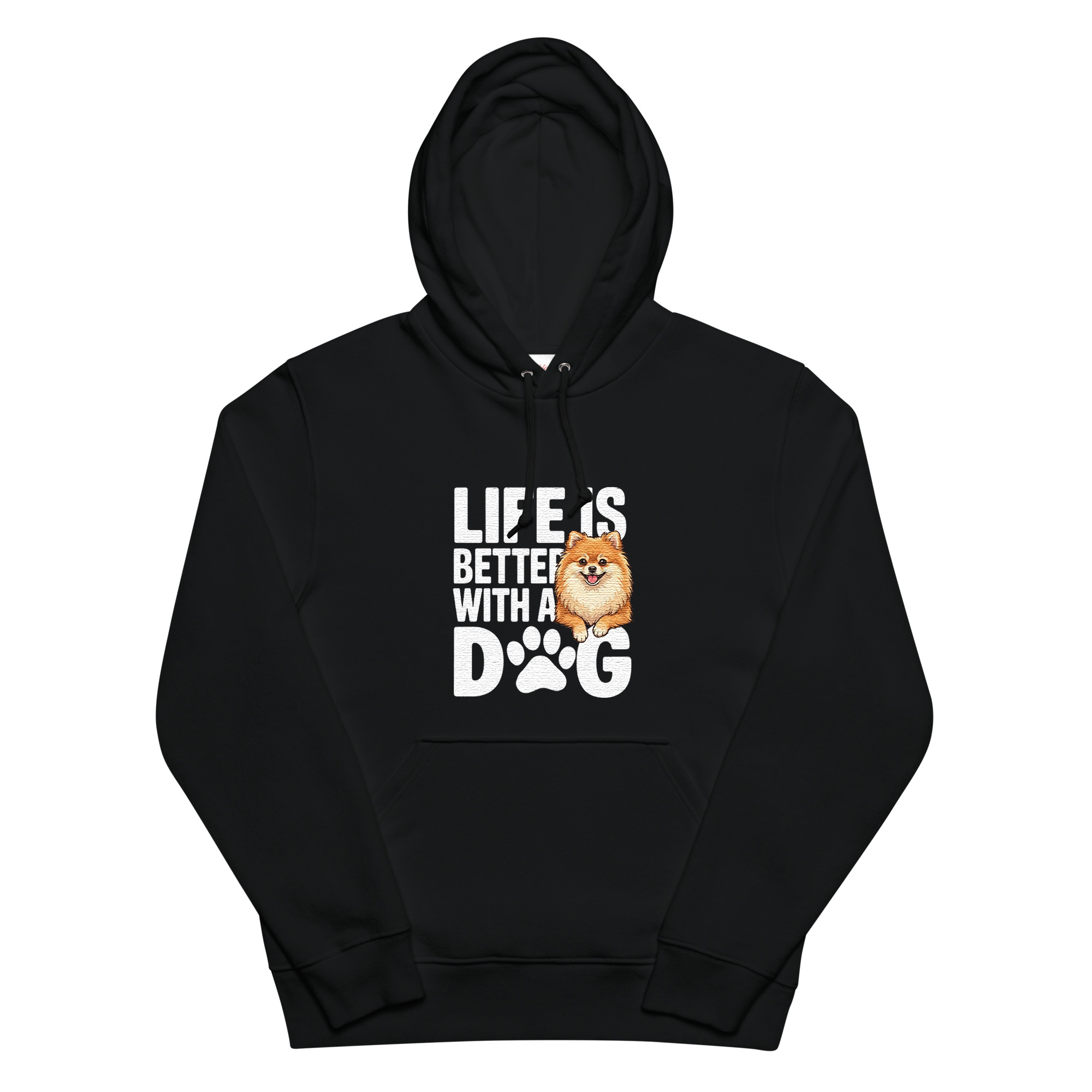 犬 パーカー 犬イラスト いぬ かわいい ポメラニアン Life is better with a Pomeranian
